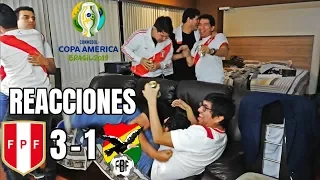 Perú 3 - 1 Bolivia - Reacciones Los 3 Pe - Copa América Brasil 2019 - 18/06/2019