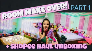 Bedroom Makeover + Shopee Haul Unboxing | Part 1 | CISUM Vlog 60