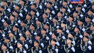 Victory parade (Parade on Red Square). News on Russian TV. 09/05/2012