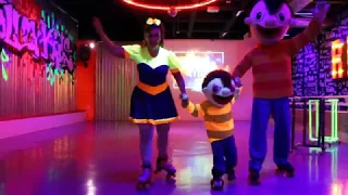 Pepo dances at the roller skate arena.