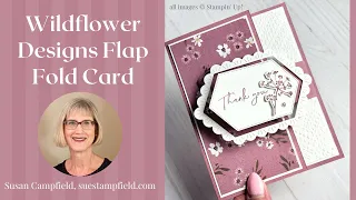 Wildflower Design Flap Fold Card