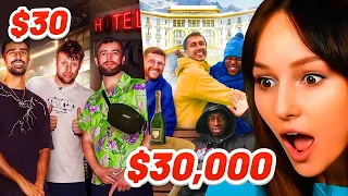 Freya Reacts to SIDEMEN $30,000 VS $30 HOTEL