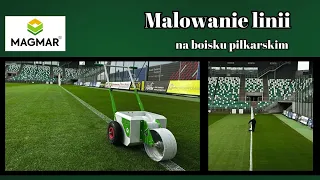 Wózek do malowania linii MAGLINER + farba do malowania linii - MAGSTRIP - Linia Ekstraklasa