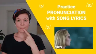 Easy on me ADELE | Practice PRONUNCIATION with song LYRICS | Learn English pronunciation SLOWLY