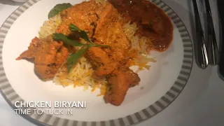 Chicken Briyani Dinner on Singapore Airlines Business class