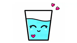 How To Draw A Cute Water Glass Step By Step /Glass And Water Drawing #drawing #kidslarningvideo