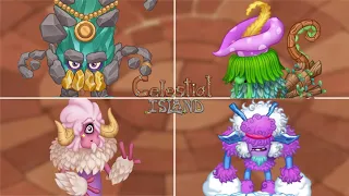 Celestial Island - All Adult Monsters Sounds & Animations (My Singing Monsters)