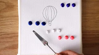 Painting Tutorial | Hot air balloon | Acrylic painting for beginners #79