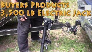 Buyers 3,500 lb 12 volt Electric Trailer Jack, Review and How to Install