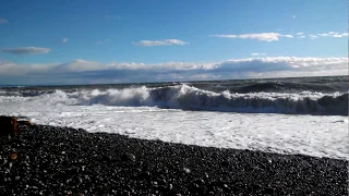 Чёрное море зимой! Абхазия, февраль! (Тем.+17) The Black Sea in winter! Abkhazia, February!