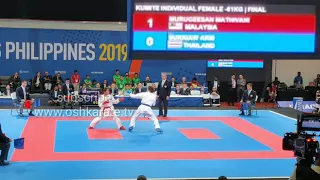 FINAL Sukkiaw Arm (THA)  Vs Murugeesan Mathivani (MAS) - Female Kumite -61 Kg