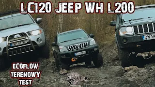 OFF ROAD Toyota LC120 JEEP WH Mitsubishi L200 3 x Cooper STT Maxx | Terenowy test stacji ECOFLOW