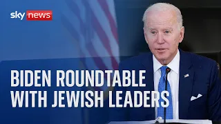 Joe Biden joins roundtable with Jewish Community leaders at at the White House