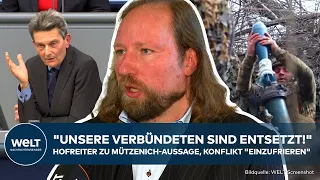 UKRAINE-KRIEG "EINFRIEREN": "Gefahr für Frieden und Sicherheit!" Hofreiter zu Mützenich-Vorschlag!