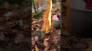 Survival Skills: Turbo STOVE in WINTER in 5 minutes. #survival #skills #camping #bushcraft