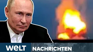 PUTINS KRIEG: Heftige Kämpfe im Donbass! Festnahmen nach Krim-Explosionen | WELT Nachtstream