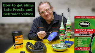 How to add Slime Tyre Sealant into bike cycle inner tubes fitted with Presta & Schrader valves  🚲🏍