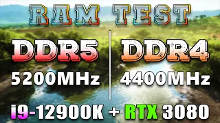 RAM Test | DDR5 (5200MHz) vs DDR4 (4400MHz) | Core i9 12900K + RTX 3080