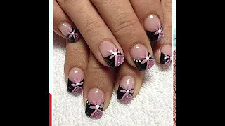 @@girlish#nails# beautiful #design @ sparkling # pearls # you tube #