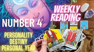 Weekly Tarot Card Detailed Reading||Number 4||Personality,Destiny,Personal Year