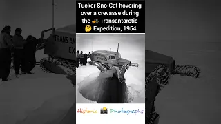 Sno-Cat hovering over a crevasse during the Transantarctic Expedition, 1954🤔 #Shorts #NamaskarOdisha