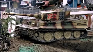 RC TANKS IN ACTION XXL RC TANK PANZER TIGER SCALE 1:5 GERMAN TANK / Intermodellbau Dortmund 2015