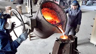 How to Create Amazing Buddhist Bell With Metal Casting. 70 Year Old Korean Temple Bell Factory