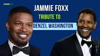 Jamie Foxx Pays tribute to Denzel Washington on the AFI Life Achievement Award. #denzelwashington