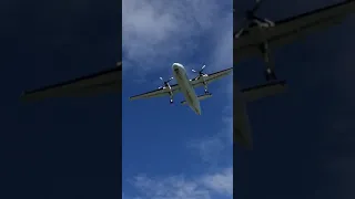 YVR landing by propeller plane