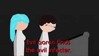 Evil Aaron finds the evil infecter (White.exe) (stick nodes)