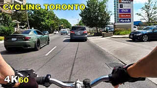 Cycling Toronto (Narrated) - Dufferin St & the Lakefront on July 18 [4K]