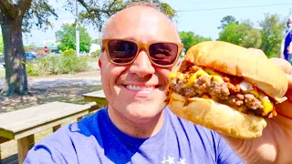 Fat Andy's Double Cheese Burger & Nice Spring Day at Oak Island NC