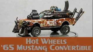 Hot Wheels Custom Post Apocalyptic '65 Mustang Armed Tactical Vehicle Gun Car