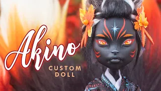 Akino the Black Kitsune • Japanese Folklore Collab with Daisy Stalls • Monster High Custom Doll