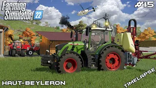 Spraying FERTILAZER & feeding ANIMALS | Animals on Haut-Beyleron | Farming Simulator 22 | Episode 15