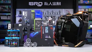 「BRO」4K PC BUILD Cougar Cratus Black & GoldTheme.13900K+RTX4090骨伽大力神黑金主题#pcbuild