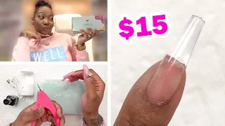 Trying the CHEAPEST NAIL KIT on AMAZON