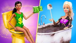 Rich Doll vs Broke Doll / 12 DIY Barbie Ideas