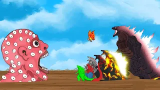 Evolution of TRAIN EATER - BIGGEST HEAD vs GODZILLA ATOMIC BREATH: Size Comparison / ANIMATION