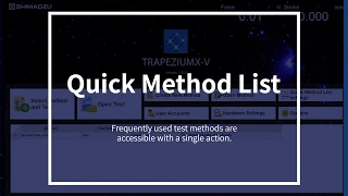 Quick Method List - Autograph AGX-V Series Precision Universal Tester