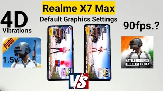 Realme X7 Max BGMI vs Pubg 90fps graphics settings support test, 4D vibration, which is optimized🔥🔥🔥