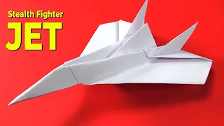 Stealth Fighter JET Airplane Origami [Easy DIY]. How to make paper plane from A4