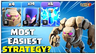 Golem Witch Zap Is the Most Easiest Th14 Attack Strategy (Clash of Clans)