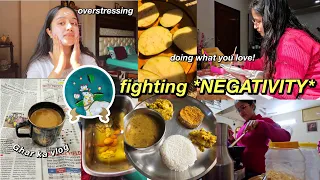 fighting *NEGATIVITY*! going HOME 5 days before exams | how not to overstress??