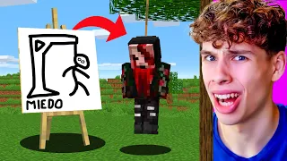 Asusté a Mi Amigo con DIBUJOS en Minecraft!