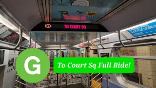 NYC Subway G Train to Court Square Full Ride! (Church Ave - Court Square)