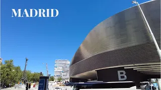 Madrid Bus Tour | Real Madrid Bernabeu Stadium, Nuevos Ministerios, Spanish Parliament 4k/60fps/HDR