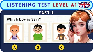 Easy English Listening Test | A1 Level for Beginners - Part 6
