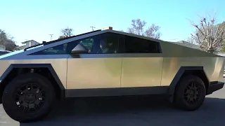 Tesla Cybertruck Cruising The Streets In Bakersfield Ca,