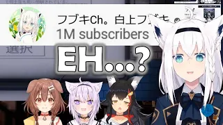 Fubuki Reached 1M Subs At the Most Wholesome Timing【HOLOLIVE】【ENG SUB】